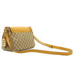 Gucci Canvas Bag GG Yellow Messenger Sukey